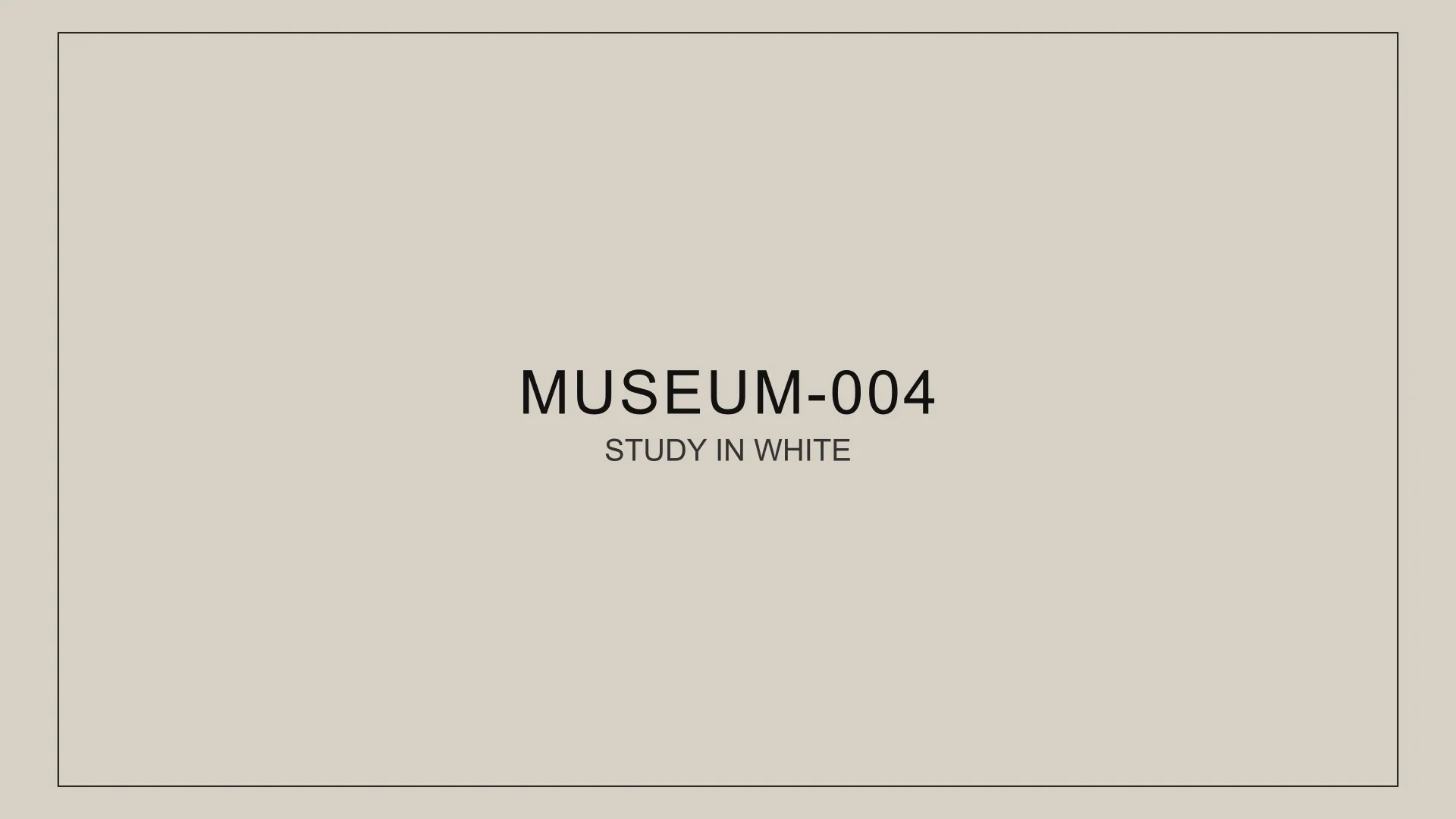 ミュージアムアート作品「STUDY IN WHITE」のサンプル画像